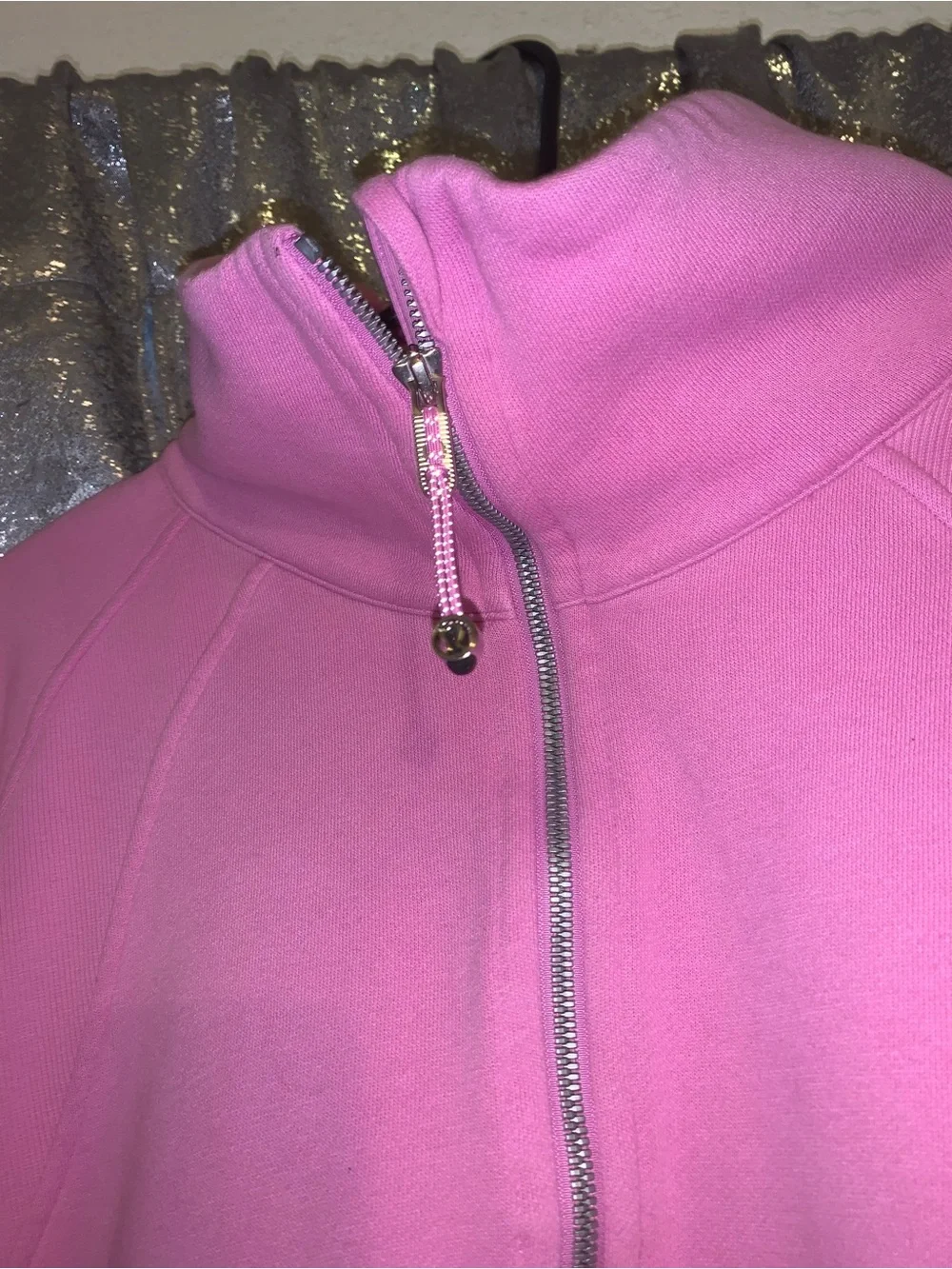 lululemon athletica Pink Cropped Half-Zip Sweatshirt